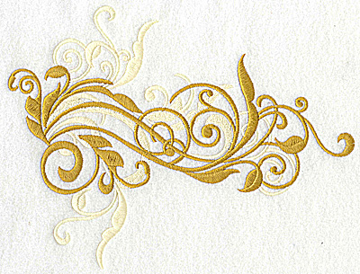 Embroidery Design: Leafy swirls large 8.33w X 6.47h