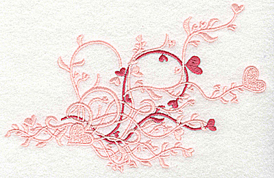 Embroidery Design: Heart swirls medium 6.97w X 4.49h