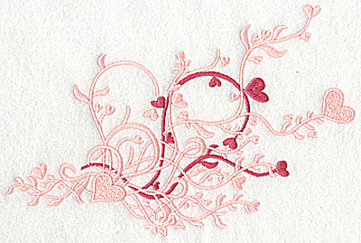 Embroidery Design: Heart swirls large 9.06w X 5.83h