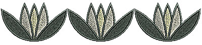 Embroidery Design: Southwest floral border 6.19w X 1.21h