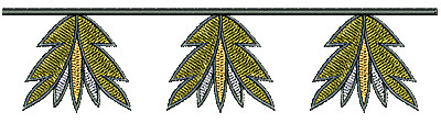 Embroidery Design: Southwest leaf border 6.20w X 1.47h