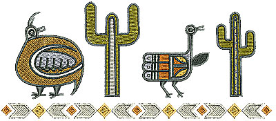 Embroidery Design: Southwestern border 1 6.76w X 2.90h