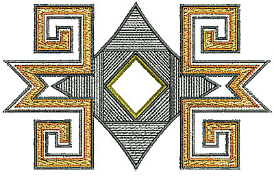 Embroidery Design: Southwestern design 2 4.25w X 2.65h