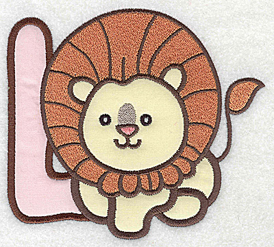 Embroidery Design: L lion large double applique 4.97w X 4.46h