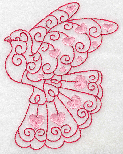 Embroidery Design: Love bird 1 large 3.85w X 4.97h