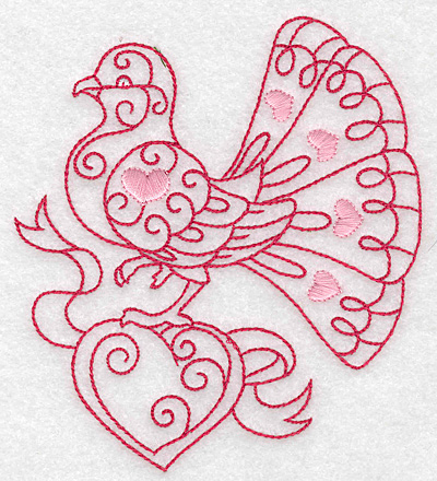 Embroidery Design: Love bird 5 large 4.91w X 4.96h