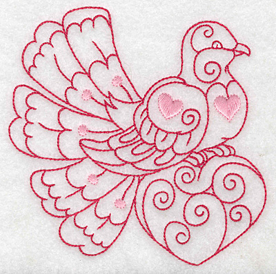 Embroidery Design: Love bird 6 large 4.43w X 4.96h