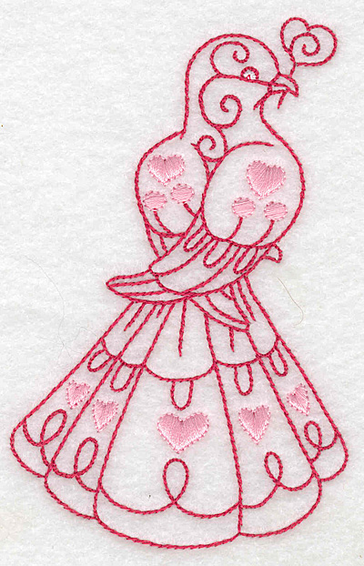 Embroidery Design: Love bird 7 large 3.15w X 4.96h