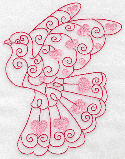 Embroidery Design: Love bird 1 jumbo 5.41w X 6.97h