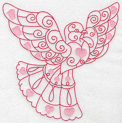 Embroidery Design: Love bird 3 jumbo 6.79w X 6.79h