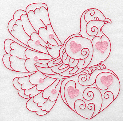 Embroidery Design: Love bird 5 jumbo 6.92w X 6.99h