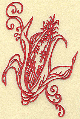 Embroidery Design: Ear of corn large 4.60w X 6.97h