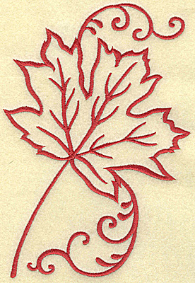 Embroidery Design: Maple leaf large 4.75w X 6.97h
