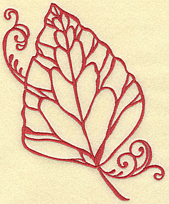 Embroidery Design: Leaf large 5.75w X 6.96h