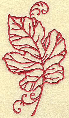 Embroidery Design: Oak leaf large 3.97w X 6.94h