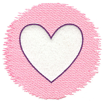 Embroidery Design: Trapunto heart large 4.98w X 4.74h