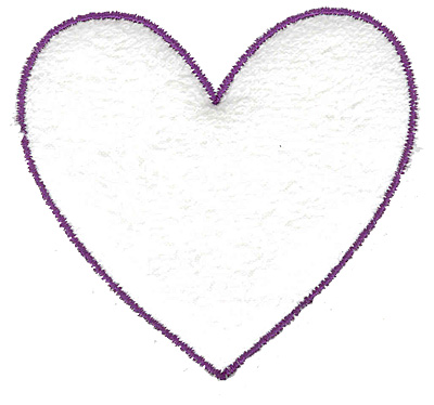 Embroidery Design: Heart outline large 3.19w X 2.97h