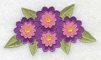 Embroidery Design: Flowers 3.01w X 1.63h