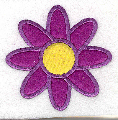 Embroidery Design: Flower double applique 3.44w X 3.44h