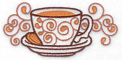 Embroidery Design: Teacup large 4.97w X 2.39h