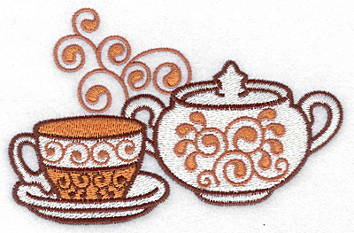Embroidery Design: Teacup and sugar bowl large4.97w X 3.21h