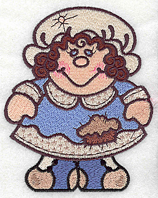 Embroidery Design: Pilgrim wife large 3.62w X 4.56h