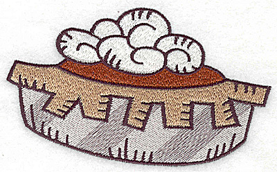 Embroidery Design: Pumpkin pie large 4.95w X 3.01h