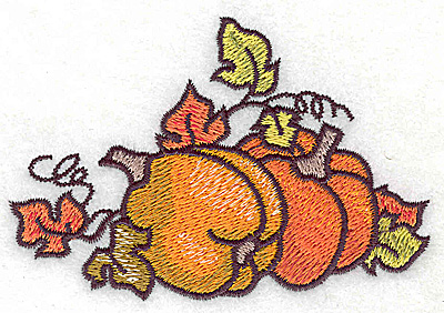 Embroidery Design: Pumpkins 3.88w X 2.64h