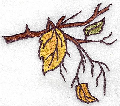 Embroidery Design: Branch with leaves large 4.57w X 4.03h