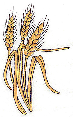 Embroidery Design: Wheat large 2.99w X 4.99h