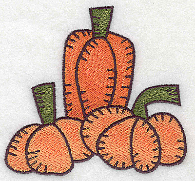Embroidery Design: Pumpkin trio 3.67w X 3.40h
