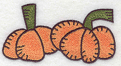 Embroidery Design: Pumpkin duo 3.67w X 1.89h