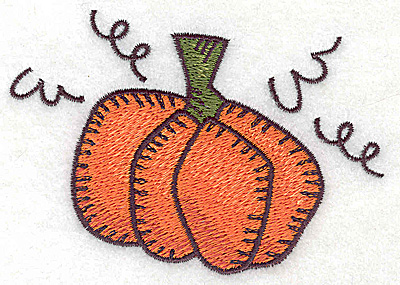 Embroidery Design: Single pumpkin large 3.88w X 2.77h