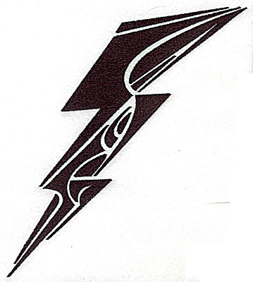 Embroidery Design: Tribal Motif Lightning Bolt large 6.57w X 6.96h