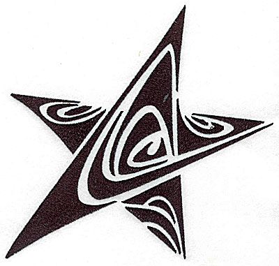 Embroidery Design: Tribal Motif Star large 6.76w X 6.94h