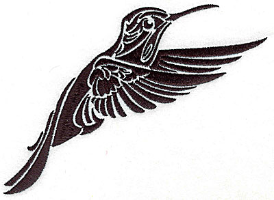 Embroidery Design: Tribal Motif Humming bird large 6.15w X 4.99h