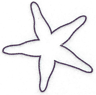 Embroidery Design: Starfish outline large 3.70w X 3.72h