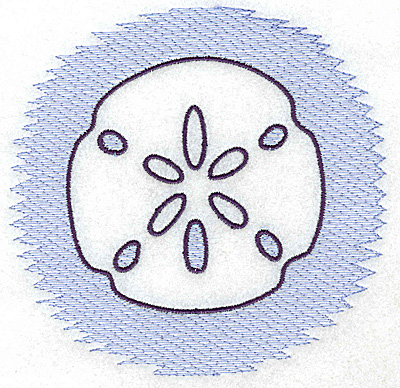 Embroidery Design: Sand Dollar Trapunto large 4.95w X 4.81h