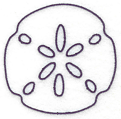 Embroidery Design: Sand Dollar outline large 3.46w X 3.43h