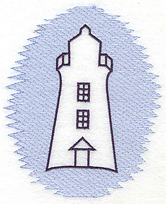 Embroidery Design: Lighthouse Trapunto large 4.19w X 4.98h