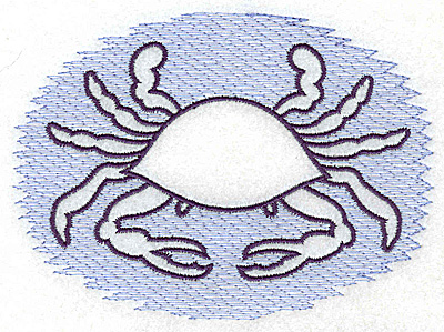 Embroidery Design: Crab Trapunto large 4.99w X 3.61h
