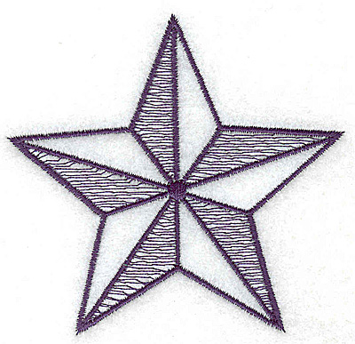 Embroidery Design: Star outline large 3.45w X 3.28h