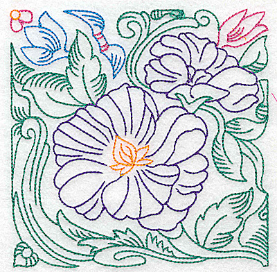 Embroidery Design: Tropical Flower C large 4.96w X 4.97h