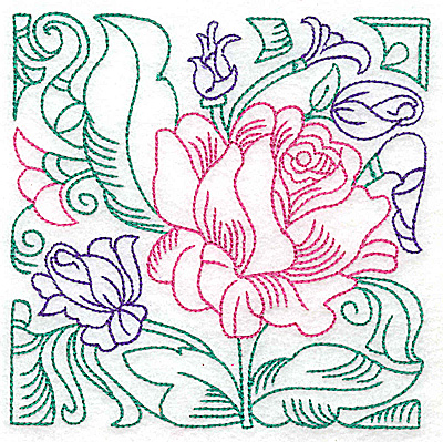 Embroidery Design: Tropical Flower F large 4.97w X 4.97h