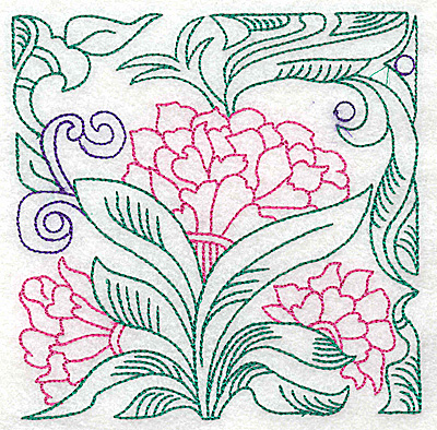 Embroidery Design: Tropical Flower G large 4.94w X 4.98h