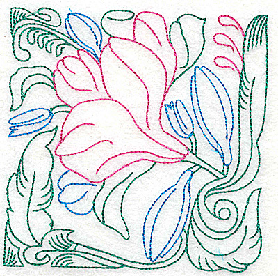 Embroidery Design: Tropical Flower I large 4.96w X 4.97h
