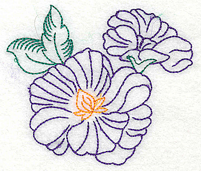 Embroidery Design: Tropical Flower C 3.86w X 3.31h