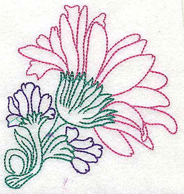 Embroidery Design: Tropical Flower E 3.60w X 3.83h
