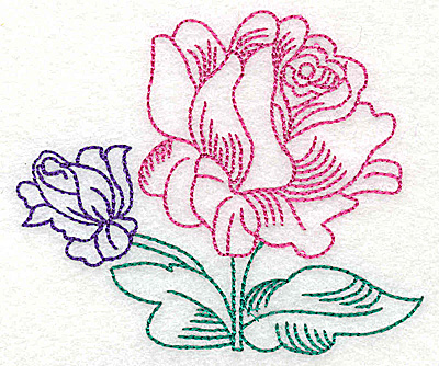 Embroidery Design: Tropical Flower F 3.75w X 3.13h
