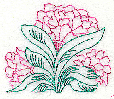 Embroidery Design: Tropical Flower G 3.76w X 3.18h